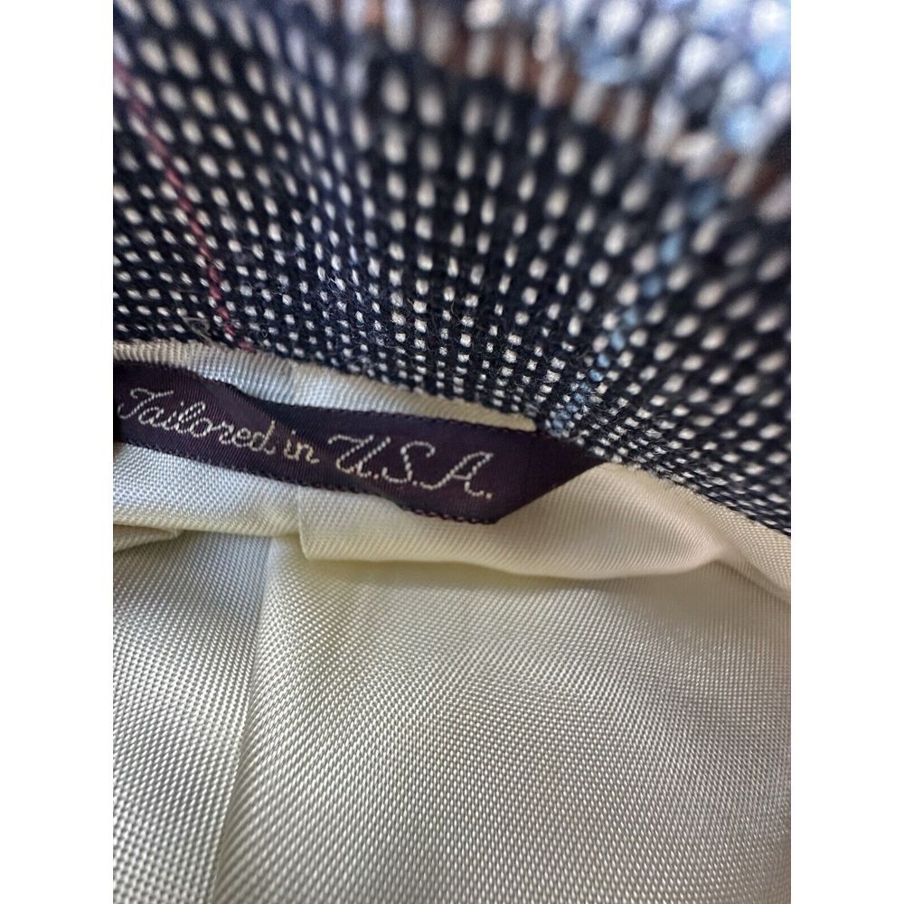 Cricketeer Blazer Mens 40" Black Checkered Tweed Pockets Suit Jacket Sports‎ - Picture 9 of 12